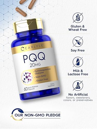 Suplemento Carlyle PQQ 20 mg | 60 Cápsulas | Sin OGM y Libre de Gluten - imagen 5