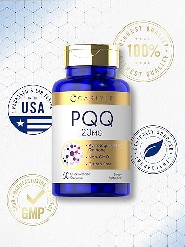 Suplemento Carlyle PQQ 20 mg | 60 Cápsulas | Sin OGM y Libre de Gluten - imagen 6