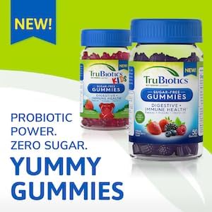 TruBiotics Probióticos para Niños con Prebióticos y Vitamina C, Gomas Sin Azúcar para la Salud Digestiva e Inmunológica, Sabor Natural a Fresa, 40 - imagen 3
