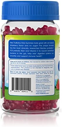 TruBiotics Probióticos para Niños con Prebióticos y Vitamina C, Gomas Sin Azúcar para la Salud Digestiva e Inmunológica, Sabor Natural a Fresa, 40 - imagen 6
