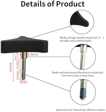 Repuesto de Perilla Toeloioh Universal para Andador Rodante, Andador Plegable, Andador Manual, Perilla de Aluminio de 3 Puntos, Accesorios Generales - imagen 2