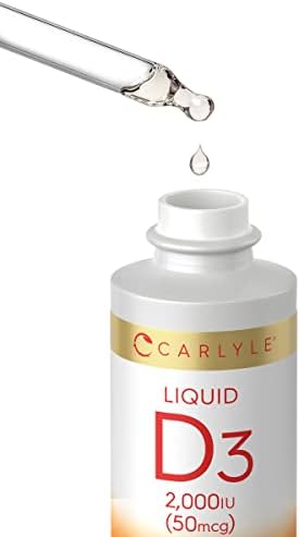 Carlyle Gotas Líquidas de Vitamina D3 | 2000 IU (50 mcg) | 2 oz | Suplemento de Vitamina D para Adultos | Vegetariano, No GMO y Sin Gluten - imagen 7