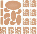 Tiras de Moleskin con Adhesivo, Almohadillas para Prevención de Ampollas, Cinta para Pies y Talones, 12 Hojas con 11 Formas - imagen 1