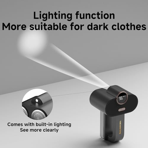 Desfibradora Eléctrica Recargable, Quitapelusas para Suéter, Doble Motor, Cuchillas Reemplazables, Pantalla LED, 3 Velocidades, Luz Auxiliar, para - imagen 3