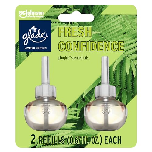 Recargas de Ambientador Glade PlugIns, Confianza Fresca, Aceites Esenciales para el Hogar y Baño, 0.67 Fl Oz, Paquete de 2 - imagen 6