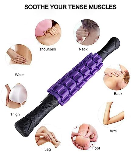 Masajeador de Rodillo Muscular para Piernas y Cuerpo, Alivio de Tensión Muscular para Atletas, Yoga y Terapia Física, Ideal para Drenaje Linfático - imagen 3