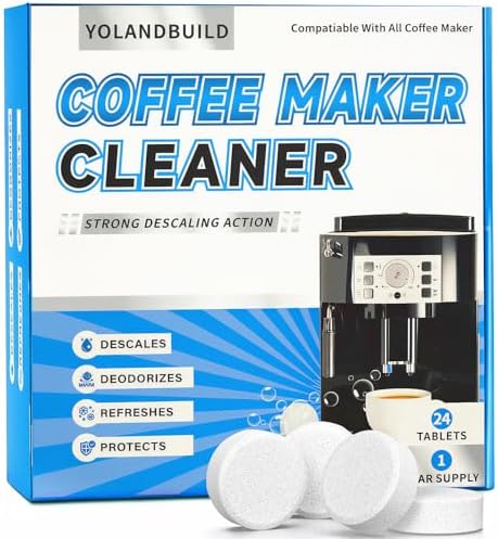Tabletas Desincrustantes YoLandBuild para Cafeteras - 24 Piezas, Limpiador para Keurig, Nespresso, Ninja, Delonghi, Miele, Desincrustante para - imagen 1