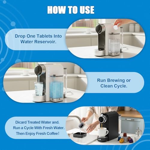 Tabletas Desincrustantes YoLandBuild para Cafeteras - 24 Piezas, Limpiador para Keurig, Nespresso, Ninja, Delonghi, Miele, Desincrustante para - imagen 4