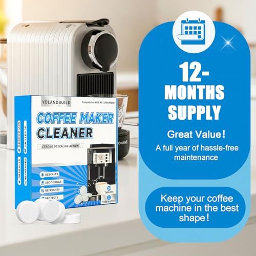 Tabletas Desincrustantes YoLandBuild para Cafeteras - 24 Piezas, Limpiador para Keurig, Nespresso, Ninja, Delonghi, Miele, Desincrustante para - imagen 5