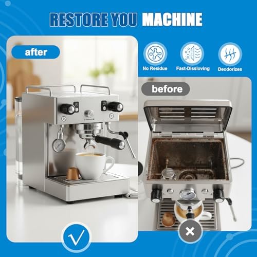 Tabletas Desincrustantes YoLandBuild para Cafeteras - 24 Piezas, Limpiador para Keurig, Nespresso, Ninja, Delonghi, Miele, Desincrustante para - imagen 6
