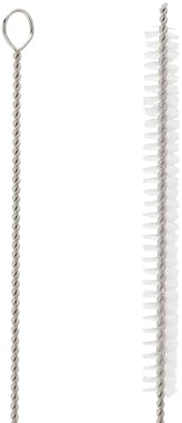 Cepillo Limpiador de Popotes Juvale - 12 Pulgadas, Plateado y Blanco, Paquete de 4 - Cepillo de Acero Inoxidable para Botellas y Tubos con Punta de - imagen 8