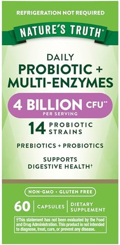 Probióticos con Enzimas de Nature's Truth | 60 Cápsulas | Suplemento Digestivo No Transgénico y Sin Gluten para Hombres y Mujeres - imagen 1