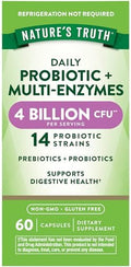 Probióticos con Enzimas de Nature's Truth | 60 Cápsulas | Suplemento Digestivo No Transgénico y Sin Gluten para Hombres y Mujeres - imagen 1