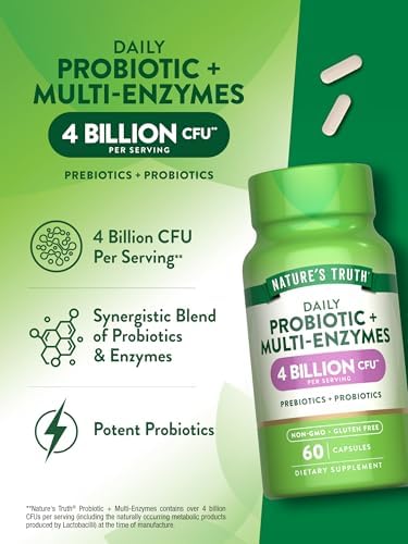 Probióticos con Enzimas de Nature's Truth | 60 Cápsulas | Suplemento Digestivo No Transgénico y Sin Gluten para Hombres y Mujeres - imagen 5