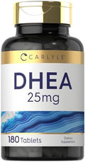 Suplemento de DHEA Carlyle para Mujeres y Hombres | 25mg | 180 Tabletas | Vegetariano, No Transgénico y Libre de Gluten - imagen 1