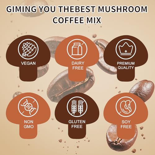 CANLIST Café Orgánico 9 en 1 en Polvo de Hongo con Melena de León, Chaga, Cordyceps, Reishi y Shiitake para Enfoque Cognitivo, Soporte Inmunológico y - imagen 4