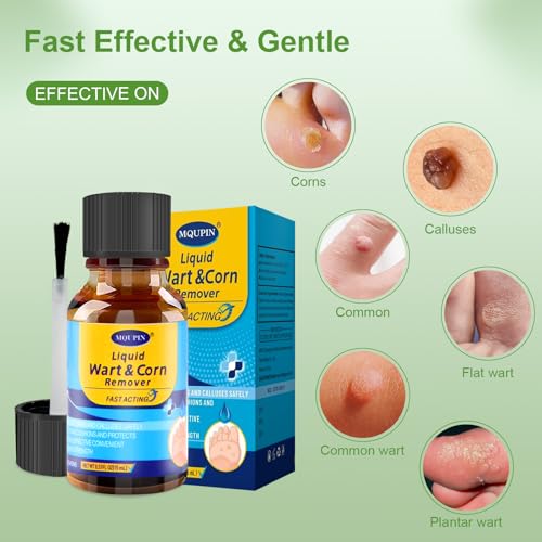 MQFORU Removedor de Callos, Eliminador de Maíz para Dedos, Cuidado Rápido de Pies - Removedor de Callos Comunes y Plantares 15ML (15 piezas) - imagen 2