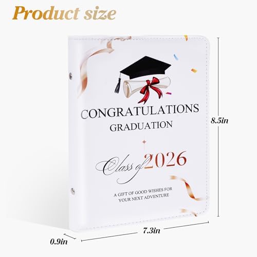 Álbum de Fotos de Graduación 2026 - 8 x 7 Pulgadas PU con 24 Páginas, Regalo de Supervivencia para Estudiantes, Ideal para Chicos y Chicas - imagen 2