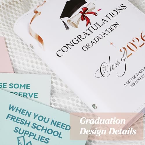 Álbum de Fotos de Graduación 2026 - 8 x 7 Pulgadas PU con 24 Páginas, Regalo de Supervivencia para Estudiantes, Ideal para Chicos y Chicas - imagen 4