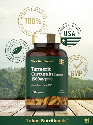 Suplemento de Cúrcuma y Curcumina Tahoe Nutritionals | 150 Cápsulas | Complejo con Pimienta Negra | Sin OGM y Libre de Gluten - imagen 6
