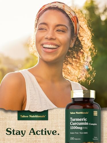 Suplemento de Cúrcuma y Curcumina Tahoe Nutritionals | 150 Cápsulas | Complejo con Pimienta Negra | Sin OGM y Libre de Gluten - imagen 7