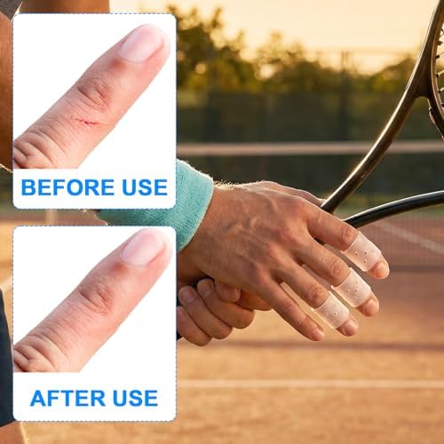 PAGOW 12 Piezas de Dedales de Silicona Reutilizables para Evitar Morderse las Uñas, Guantes Transpirables para Protección de Cutículas y Piel - - imagen 5