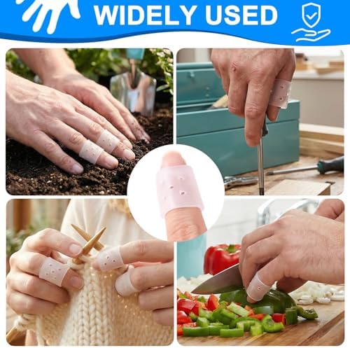 PAGOW 12 Piezas de Dedales de Silicona Reutilizables para Evitar Morderse las Uñas, Guantes Transpirables para Protección de Cutículas y Piel - - imagen 6