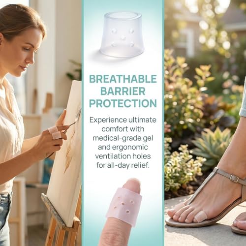 PAGOW 12 Piezas de Dedales de Silicona Reutilizables para Evitar Morderse las Uñas, Guantes Transpirables para Protección de Cutículas y Piel - - imagen 7