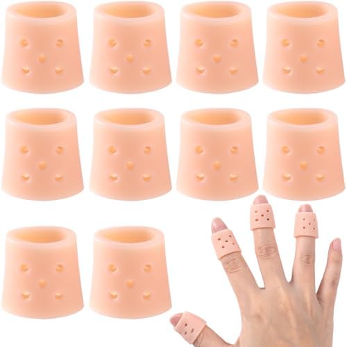 PAGOW 12 Piezas de Dedales de Silicona Reutilizables para Evitar Morderse las Uñas, Guantes Transpirables para Protección de Cutículas y Piel - - imagen 8