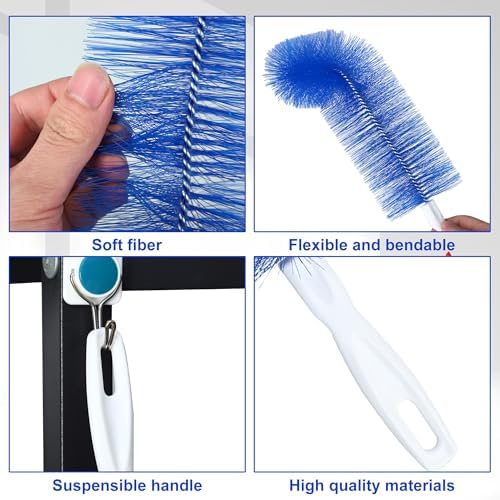 Cepillo Limpiador de Ventiladores Flexible, 3 Piezas, Duster Reutilizable de Microfibra para Ventiladores, Aire Acondicionado y Cortinas - imagen 3