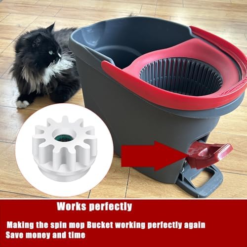YWSH 6 Piezas de Engranaje para Cubeta de Mopa Giratoria Compatible con Ocedar Vilida Easy Mop con Rodamientos y Clutch Unidireccional - imagen 5