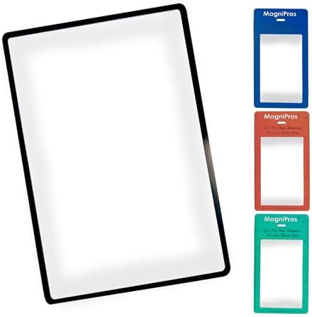 Lente de aumento Fresnel MagniPros Premium 3X (300%) de 4.5 x 7 con 3 marcadores, ideal para leer textos pequeños y proyectos solares. - imagen 1