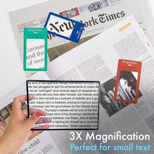 Lente de aumento Fresnel MagniPros Premium 3X (300%) de 4.5 x 7 con 3 marcadores, ideal para leer textos pequeños y proyectos solares. - imagen 8