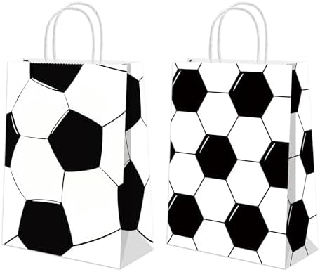 BQC 16 Piezas de Bolsas de Regalo de Fútbol con Asas para Decoraciones de Fiesta de Fútbol - imagen 1