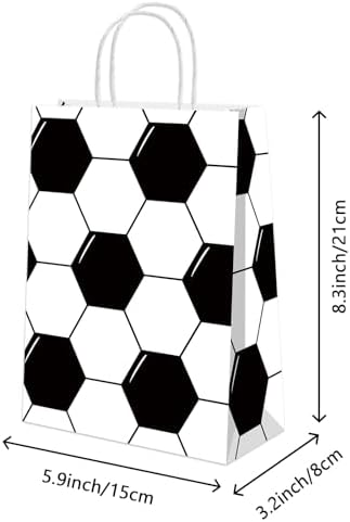 BQC 16 Piezas de Bolsas de Regalo de Fútbol con Asas para Decoraciones de Fiesta de Fútbol - imagen 6