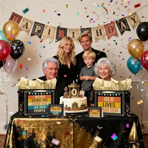 Bolsa de Regalo Divertida para Cumpleaños Las Viejas Vidas Importan con Papel de Seda y Tarjeta de Felicitación para Hombres, Ideal para Papá, Abuelo - imagen 2