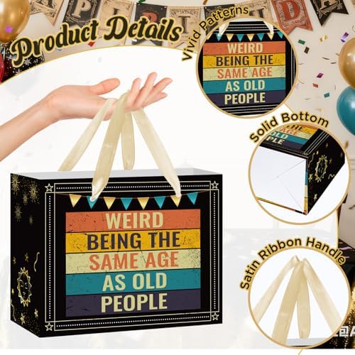 Bolsa de Regalo Divertida para Cumpleaños Las Viejas Vidas Importan con Papel de Seda y Tarjeta de Felicitación para Hombres, Ideal para Papá, Abuelo - imagen 5