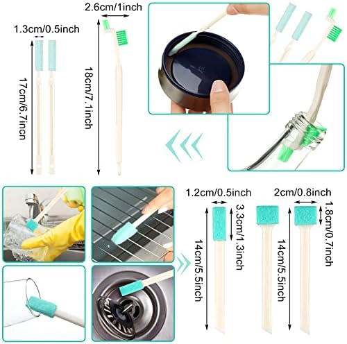 Juego de 16 Piezas de Cepillos de Limpieza para el Hogar Nuenen - Set de Cepillos para Detalles y Rincones, Ideal para Teclados, Botellas y Azulejos - imagen 2