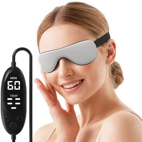 Mascarilla Caliente para Ojos – Compresa Térmica para Ojos Secos, Almohadilla Eléctrica USB para Tratamiento de Estilo y Chalazión, Máscara para - imagen 1