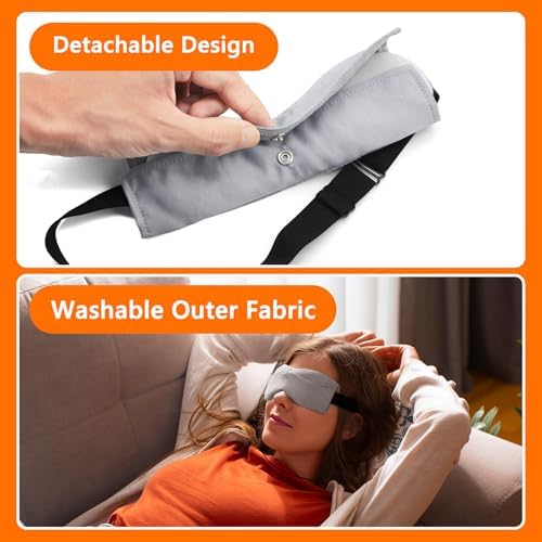 Mascarilla Caliente para Ojos – Compresa Térmica para Ojos Secos, Almohadilla Eléctrica USB para Tratamiento de Estilo y Chalazión, Máscara para - imagen 6