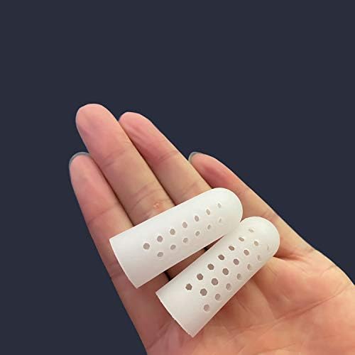 Capuchones de Gel para Dedos, 10 Piezas Protectores Transpirables con Agujeros, Alivio para Callos, Ampollas y Dedos en Garra, Reduce Fricción - imagen 3