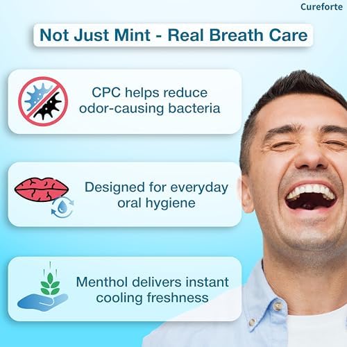 Cureforte Spray Bucal Breath Reset – Antiséptico Oral OTC, Alivia la Boca Seca – Fórmula CPC + Glicerina, Sin Alcohol, Sin Azúcar – 1.18 Fl Oz (35mL) - imagen 4