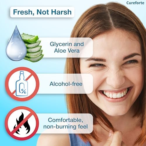 Cureforte Spray Bucal Breath Reset – Antiséptico Oral OTC, Alivia la Boca Seca – Fórmula CPC + Glicerina, Sin Alcohol, Sin Azúcar – 1.18 Fl Oz (35mL) - imagen 5