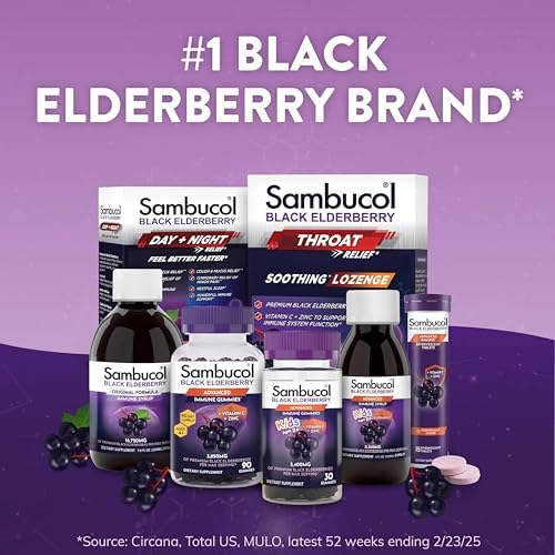 Pastillas para la Garganta Sambucol de Saúco Negro - con Saúco Negro, Vitamina C, Zinc y Miel, Alivia Gargantas Irritadas, Alto en Antioxidantes, Sin - imagen 4