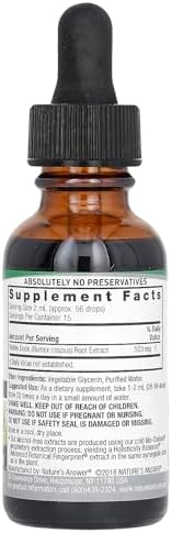 Raíz de Diente de León Sin Alcohol Nature's Answer 2000mg 1oz | Promueve la Función Hepática | Detox Natural | Apoya la Digestión | Sin Gluten, No - imagen 2