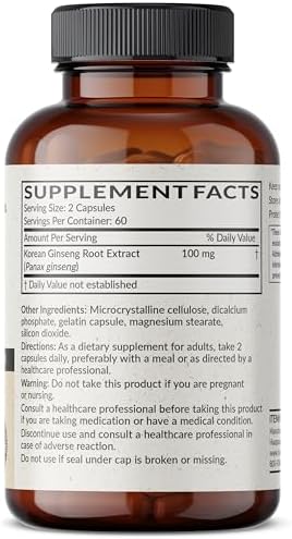 Futurebiotics Ginseng Panax Coreano para Energía, Memoria y Salud Cerebral, No OGM, 120 Cápsulas - imagen 2