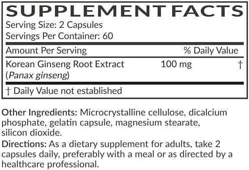 Futurebiotics Ginseng Panax Coreano para Energía, Memoria y Salud Cerebral, No OGM, 120 Cápsulas - imagen 6