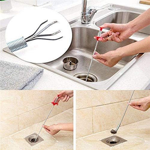Herramienta de Alcance Flexible con Garra de 4 Garras, Manguera Flexible de 90 cm para Recoger Basura, Fregaderos, Drenajes y WC - imagen 7