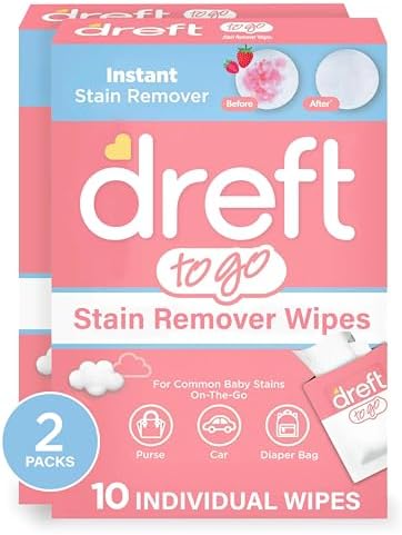 Toallitas Quitamanchas Dreft para Ropa de Bebé – Tamaño de Viaje, Envase Individual para Llevar – Suaves con la Piel y Seguras para Ropa de Bebé – - imagen 1
