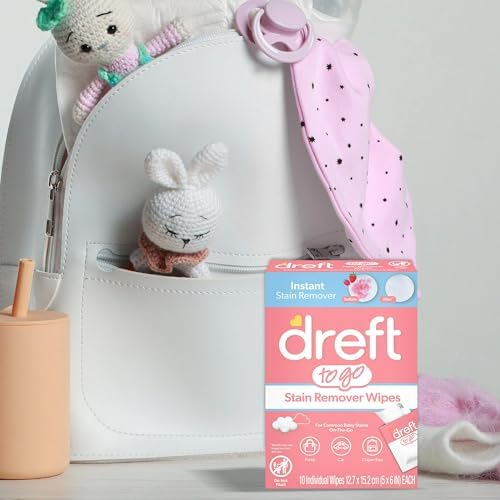 Toallitas Quitamanchas Dreft para Ropa de Bebé – Tamaño de Viaje, Envase Individual para Llevar – Suaves con la Piel y Seguras para Ropa de Bebé – - imagen 4
